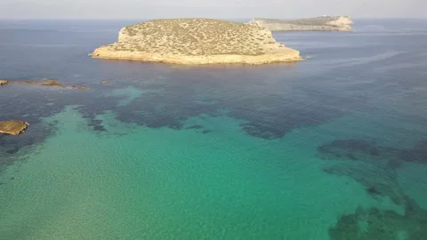 Cala Comte beach in Ibiza, Spain Stock Footage 194993713