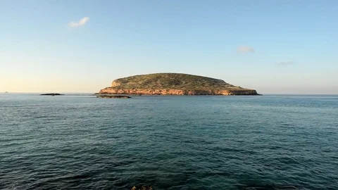 Cala Comte beach on the island of Ibiza, Balearic Islands Stock Footage 85233253