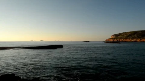 Cala Comte beach on the island of Ibiza, Balearic Islands Video stock 85233288
