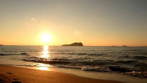 Cala Comte beach on the island of Ibiza, Balearic Islands Video stock 85233330