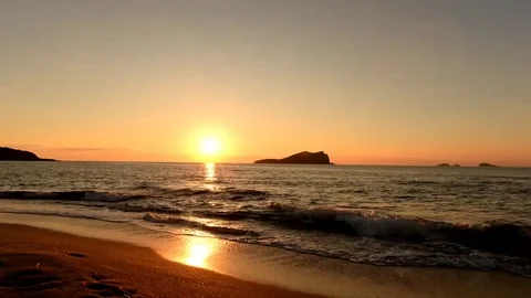 Cala Comte beach on the island of Ibiza, Balearic Islands Video stock 85233372