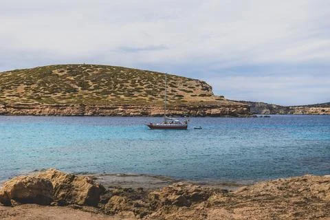 Cala Comte beach Foto stock