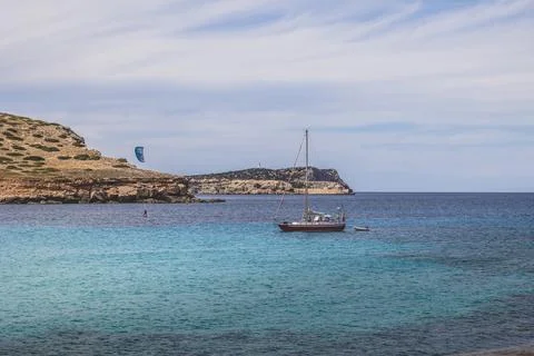 Cala Comte beach Foto stock