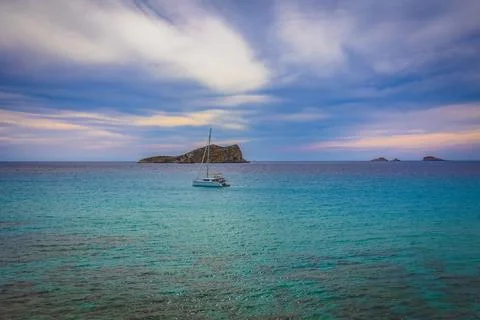 Cala Comte beach Foto stock