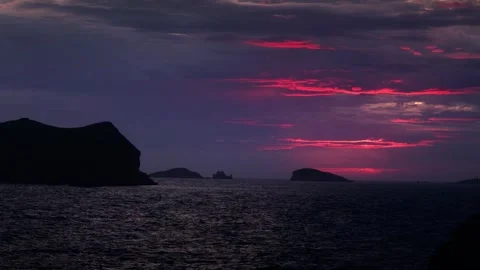 Cala Comte Sunset Sky Fire Video stock 331229044