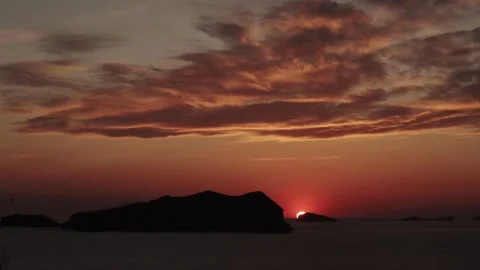 Cala Comte Sunset Timelapse Ibiza Video stock 331189749