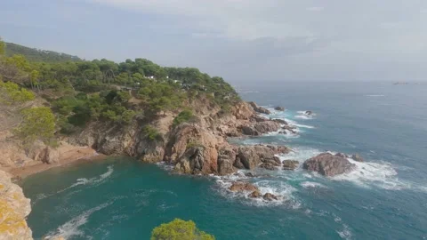 Cala Corbs Bay, Costa Brava, Catalonia (Spain) Stock Footage 169350433