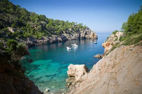 Cala de deia, majorca Stock Photos