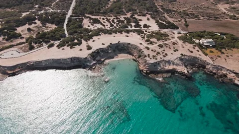 Cala Escondida Beach Sequence, Ibiza. Stock-Footage 135875791