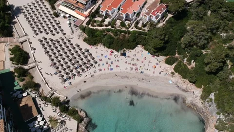 Cala FERRERA during summer epic shot beautiful beach Video stock 130650279