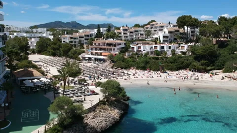 Cala FERRERA during summer time in MALLORCA Stock Footage 130650269