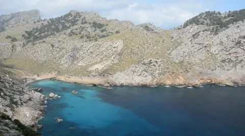 Cala Figuera, Cap Formentor, Majorca, Spain Stock Footage 63470379
