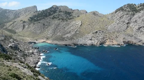 Cala Figuera, Cap Formentor, Majorca, Spain Stock Footage 63471789