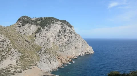 Cala Figuera, Cap Formentor, Majorca, Spain Stock Footage 63472843