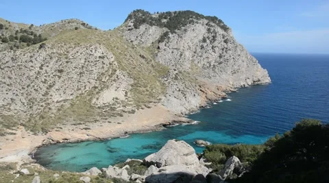 Cala Figuera, Cap Formentor, Majorca, Spain Stock Footage 63472904