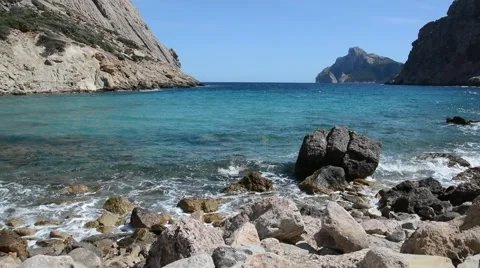 Cala Figuera, Cap Formentor, Majorca, Spain Stock Footage 63473451