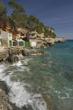 Cala Llombards. Santanyi.Mallorca.Balearic Islands. Spain. Cala Llombards.... Stock Photos