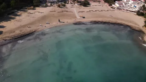 Cala Llonga beach in Ibiza, Spain Stock Footage 222043768