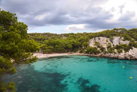 Cala Macarella in Menorca, Spain Stock Photos