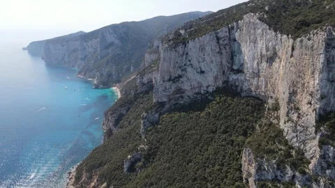 Cala Mariolu, Sardinia - Cliffs Stock Footage 294837123