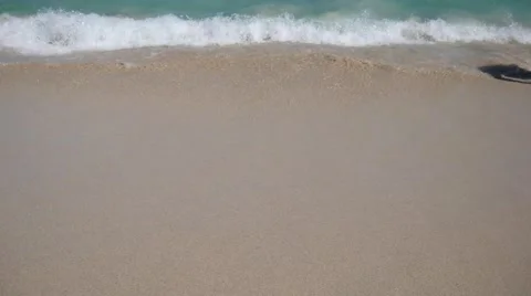 Cala Mesquida Mallorca Majorca: Waves coming to sand Video stock 63162820