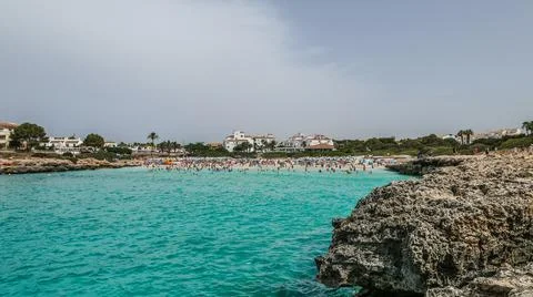 Cala n bosch beach in Menorca, Spain Stock Photos