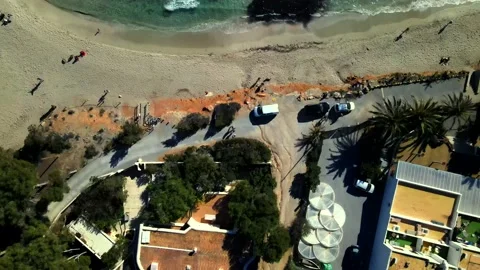 Cala Nova beach in Ibiza, Spain Stock Footage 200851264