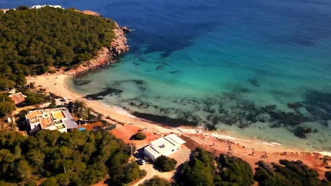 Cala Nova beach in Ibiza, Spain Stock Footage 200851265