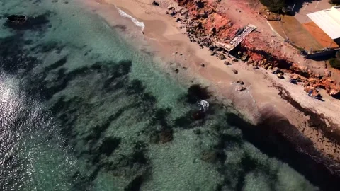 Cala Nova beach in Ibiza, Spain Stock Footage 200851375
