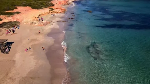 Cala Nova beach in Ibiza, Spain Stock Footage 200851503