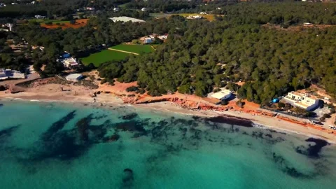Cala Nova beach in Ibiza, Spain Stock Footage 200851892
