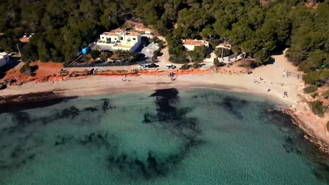 Cala Nova beach in Ibiza, Spain Stock Footage 200851970