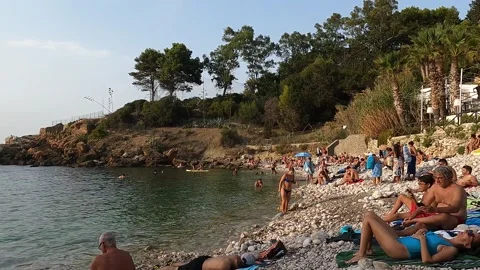 Cala Rossa Beach in Terrasini Vídeos de archivo 333183500