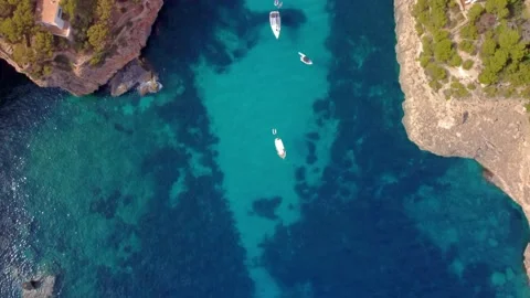 Cala Santanyi in Mallorca Stock Footage 206358998