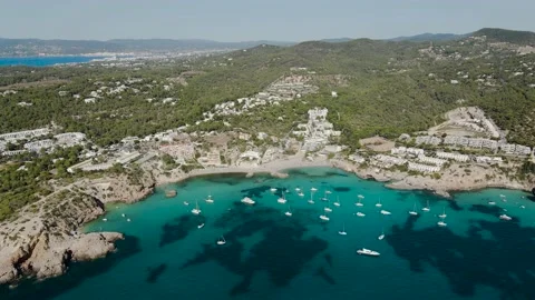 Cala Tarida beach. Ibiza. Stock-Footage 137011084