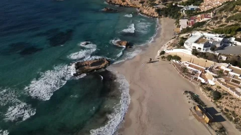 Cala Tarida beach in Ibiza, Spain Stock Footage 201465761