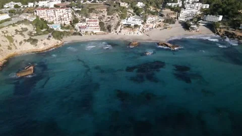Cala Tarida beach in Ibiza, Spain Video stock 201465826