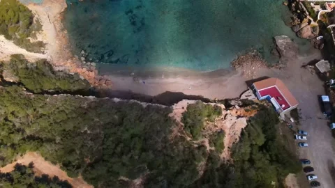 Cala Xarraca beach in Ibiza, Spain Stock Footage 201493162