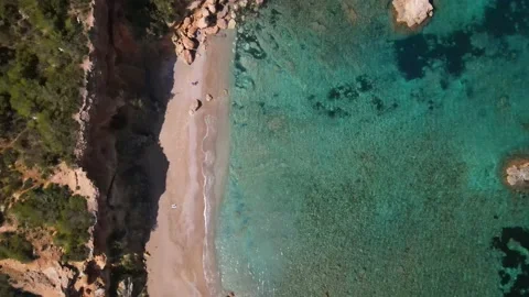 Cala Xarraca beach in Ibiza, Spain Stock Footage 201493174