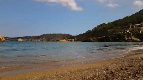 Cala Xarraca beach in Ibiza, Spain Stock Footage 201493608