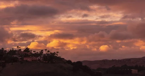 Calabasas Corner Sunset Time Lapse Stockbeeldmateriaal 147174230