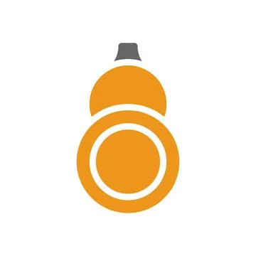 Calabash icon solid style orange grey colour chinese new year symbol perfect. Illustrazione stock