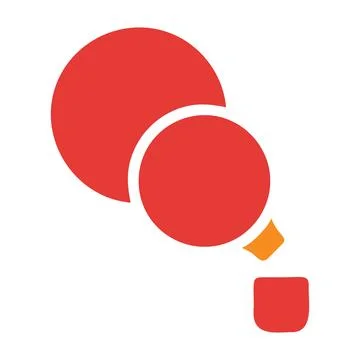 Calabash solid red illustration vector and logo Icon new year icon perfect. Stock Illustration