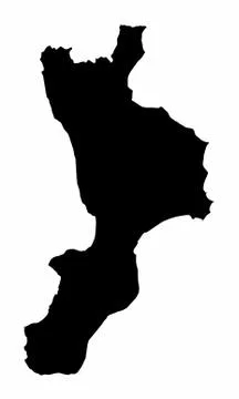 Calabria region map Stock Illustration