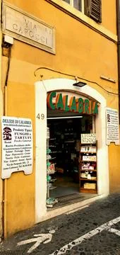 Calabria Specialty Storefront Stock Photos