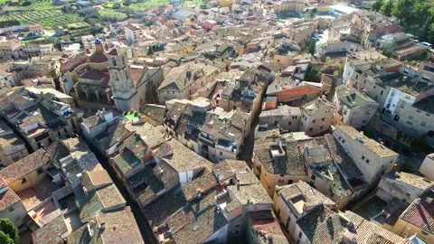 Calaceite Spain from Above - One of the most beautiful villages in Spain Stock Footage 243724820