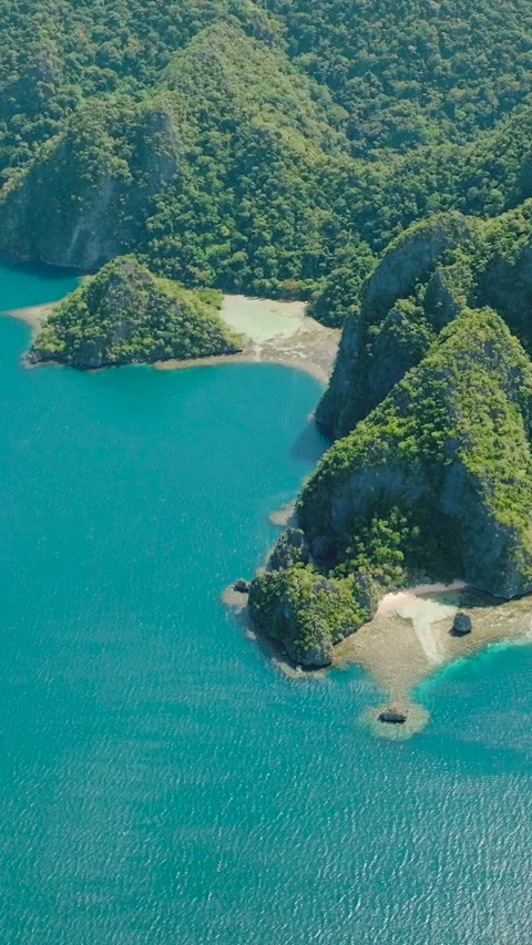 Calachuchi Beach in Coron, Palawan. Philippines. Stock Footage 345600436