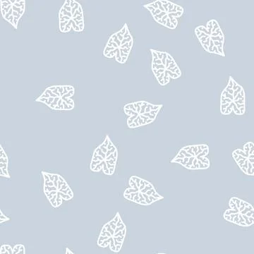 Caladium tropical leaf line vector seamless pattern Illustrazione stock