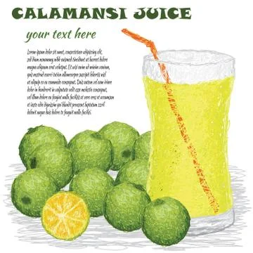 Calamansi juice Stock Illustration