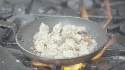 Calamari Cooking Shot Stock Footage 167983604